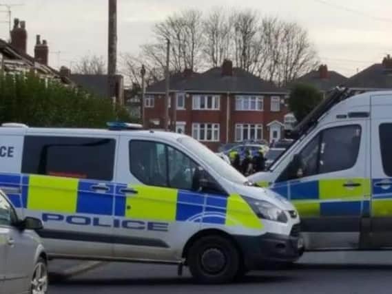 Armed police are currently in attendance at an ongoing incident on a South Yorkshire street.