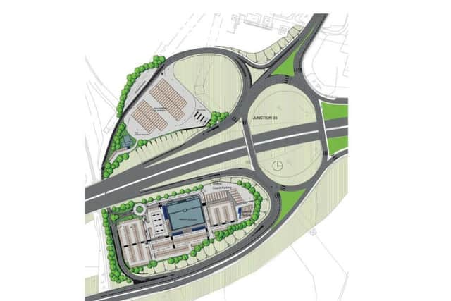 An early masterplan of Applegreen's proposed service station.