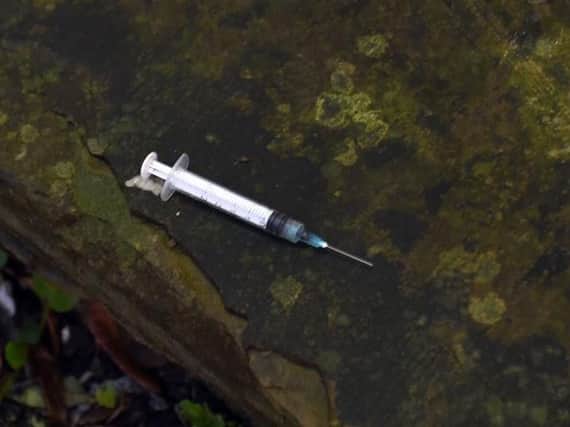 Drug needles were dumped in a city centre street in Sheffield