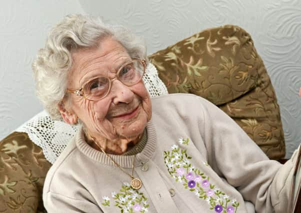 Thora Bond, of Sheffield, celebrates her 100th birthday on March 16th. Picture: Marie Caley NSST Bond MC 1