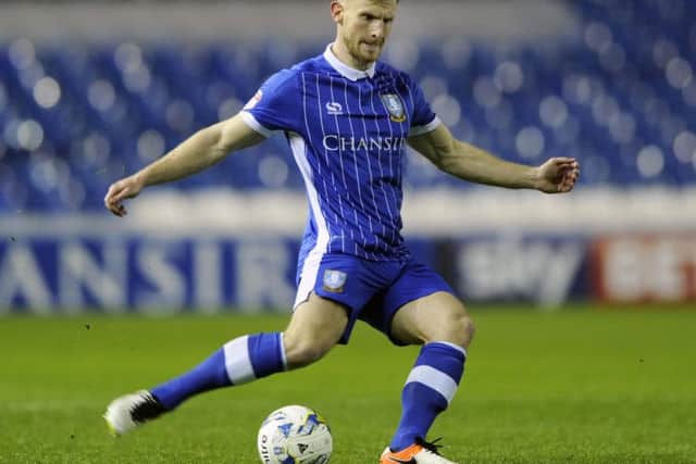 Owls Tom Lees back in action after a long lay off through injury....Pic Steve Ellis