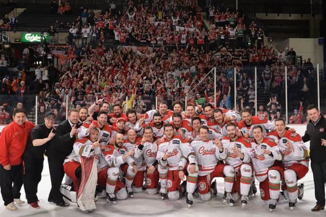 Happy Cardiff Devils players