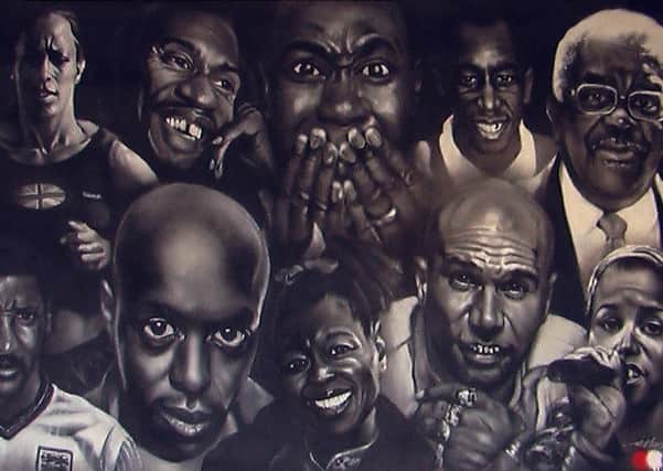 British Black Icons, the huge canvas painted by Temper for an event for Sheffield's NonStop Foundation in 2005, which owner Dee Warburton plans to cut into 12 sections