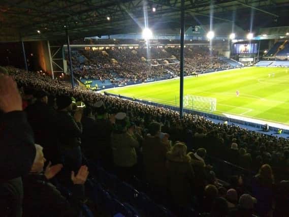 Fans hold minute's applause for Scott Marsden - picture credit of SWFC Supporters Club @swfcsc on Twitter