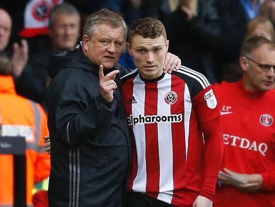 Chris Wilder and Caolan Lavery