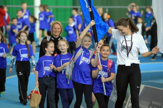 South Yorkshire School Games held at the EIS in Sheffield. The Opening Ceremony.