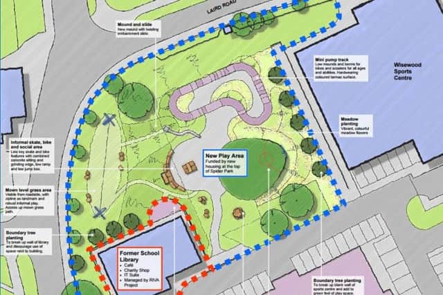 These plans for the new park at the former Wisewood Secondary School site were drawn up in 2013
