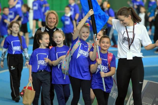 South Yorkshire School Games held at the EIS in Sheffield. The Opening Ceremony.
