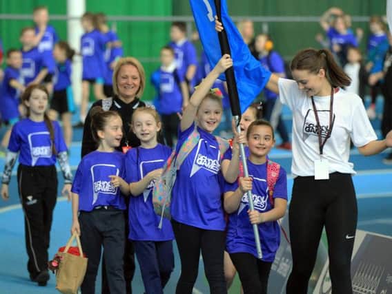 South Yorkshire School Games held at the EIS in Sheffield. The Opening Ceremony.