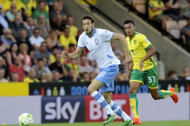 Will Buckley in action against Norwich City early in the season