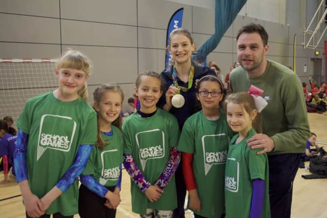 Bryony Page with Sheffield competitors