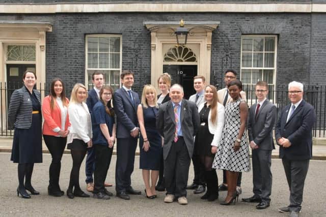 Apprentices at 10 Downing Street.