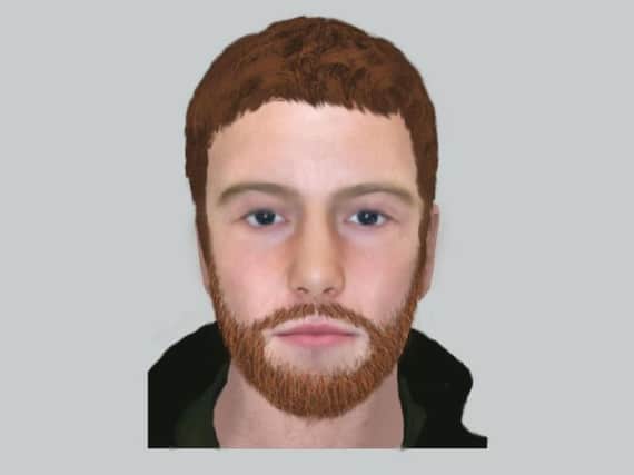 E-fit of a man wanted in connection with a burglary.