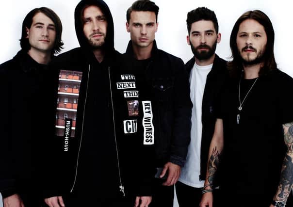 You Me at Six, with Josh Franceshi second from left