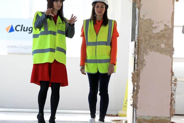 Dame Jessica Ennis-Hill shown around the building work on the wards at Sheffield's Weston Park Cancer Hospital.  Photo: Chris Etchells