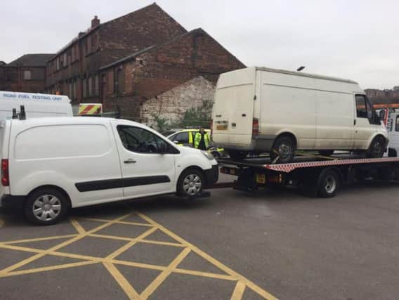 A van was seized from a suspected illegal immigrant