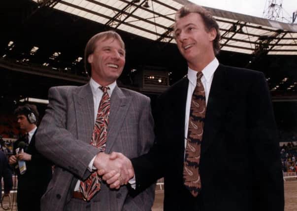 Rival managers Dave Bassett and Trevor Francis shake on it before the semi-final