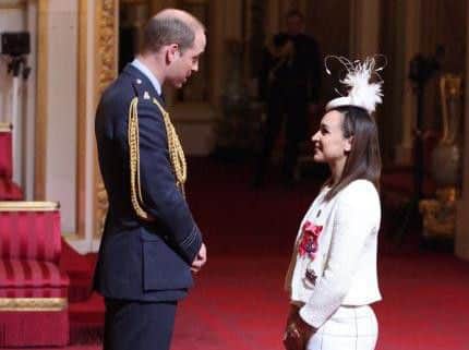 Jessica Ennis-Hill with the Duke of Cambridge