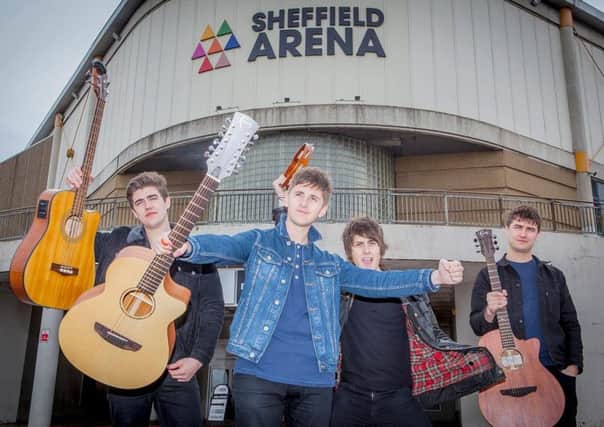 The Sherlocks - from left Andy Davidson, Kiaran Crook, Brandon Crook and Josh Davidson - play Sheffield Arena in June, supporting Kings of Leon.