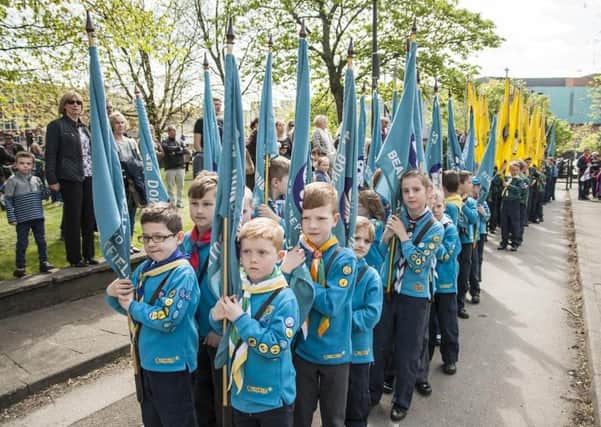 Scouts across Doncaster came together to celebrate St Georges Day. Pictures by Andy McAteer