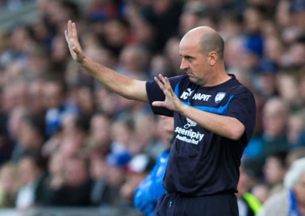Chesterfield vs Preston North End - Paul Cook giving out orders - Pic By James Williamson