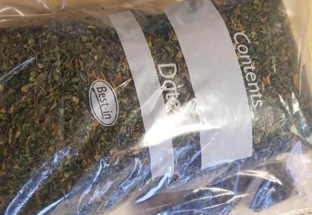 A bag of cannabis was found during a police raid in Sheffield