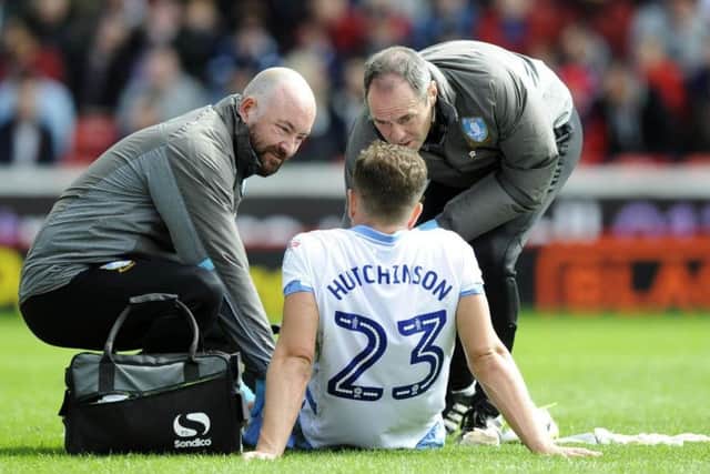 Sam Hutchinson picked up a calf injury in Saturday's draw at Oakwell