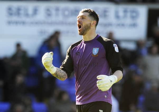 Delighted to be in the Play Offs Owls keeper Keiren Westwood....Pic Steve Ellis