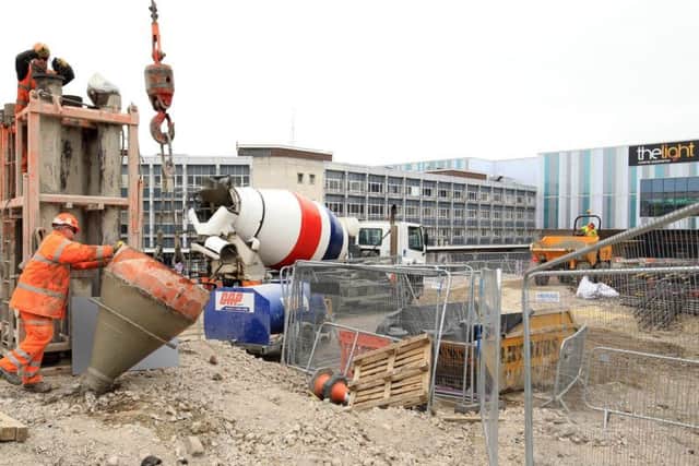 Construction of the six-storey office block has begun.