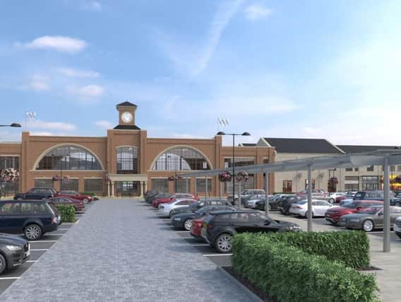 How the new shopping and office complex in Waverley, Rotherham, would look