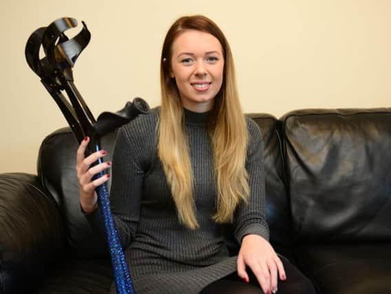 Leah Washington from Barnsley who lost a leg in a horrific accident at Alton Towers in 2015 - Picture Scott Merrylees