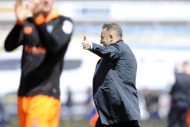 Thumbs up from Owls Carlos Carvalhal....Pic Steve Ellis