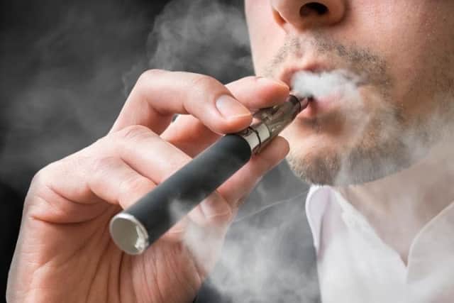 Stock image of vaping