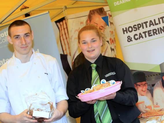 Pictured from Dearne Valley College are Ian Riley and Katy Ramsell.