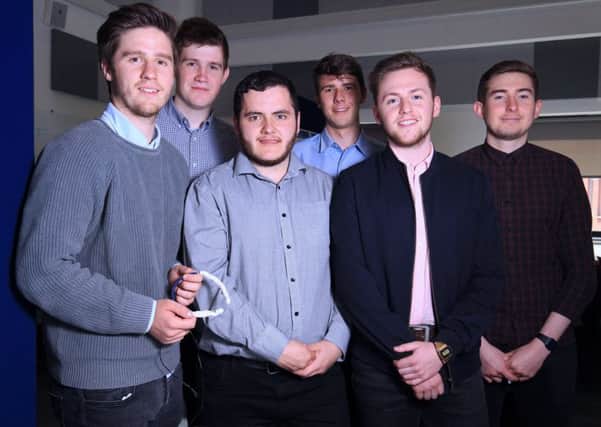 Students from University of Sheffield have been making products to help people who suffer from Parkinson's. The winning team, the Medical Innovations Company (from left to right), Jack Forrester, Luke Cowling, Niall Chester, Mathew Biddlestone, Tom Collier and Sam Melvin.