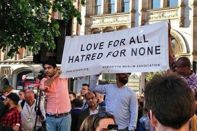 The vigil for the victims.