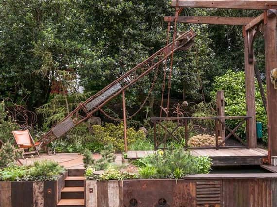 The winning garden was based on an industrial wharf. (Photo: RHS).