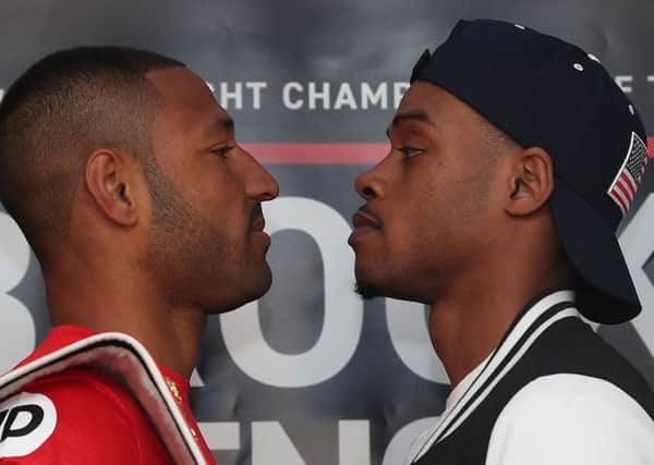 Kell Brook and Errol Spence Jnr square up ahead of their bout at Bramall Lane on Saturday night