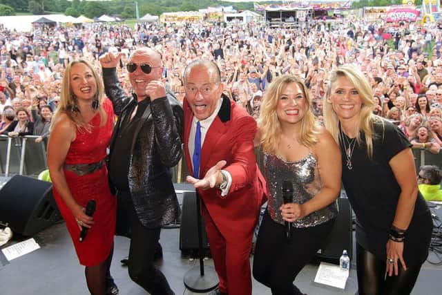 Temptation chart-toppers Heaven 17 on stage playing to thousands of fans at Wentworth Music Festival