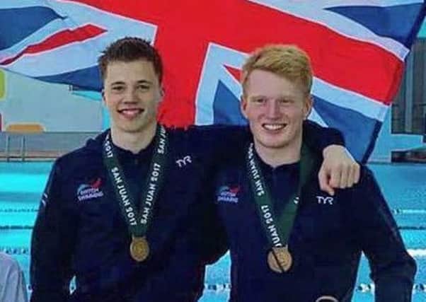 Sheffield's Freddie Woodward and James Heatly, from Edinburgh won gold in the FINA Puerto Rico grand prix 3 metre synchro event