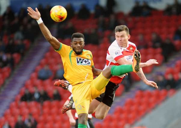 NSST 14-2-15 Doncaster Rovers v Yeovil Town Skybet League One

Rovers Andy Butler beats Gozie Ugwu