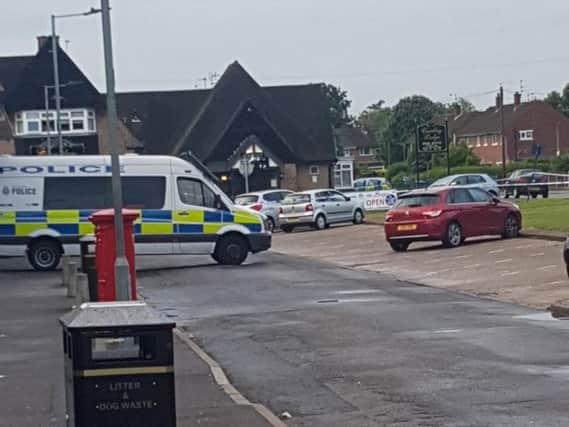 Police outside Palfreys Lodge in Cantley