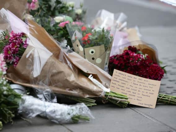 Floral tributes left at the scene of the attack