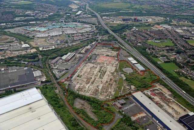 Peel Logistics bought the plot in red next to Junction 34 for a transport hub while Meadowhalls extension plan and a new Ikea are also nearby.