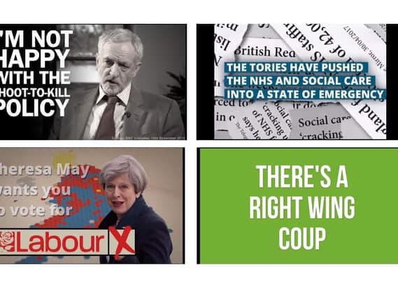 The 'dark ads' from the Conservatives, Labour, the Liberal Democrats and the Greens