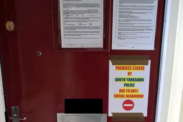 The closure order notice.