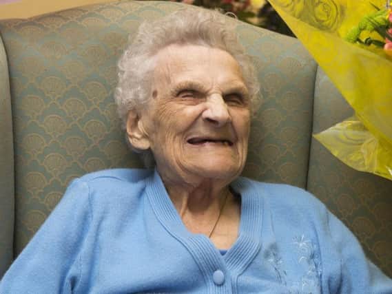 Edith Herbert turned 102 on Saturday