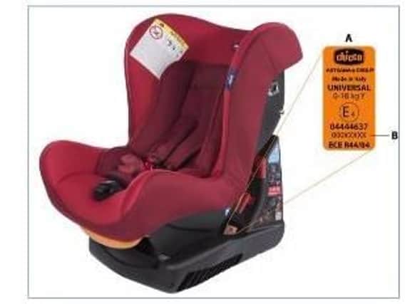 Chicco has announced voluntary recall on Cosmos car seat