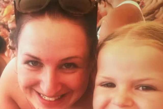 Megan Borrows with daughter Rhia.
