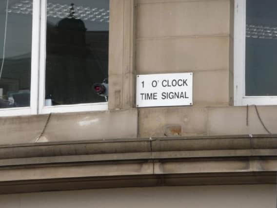 The time signal above HL Brown.